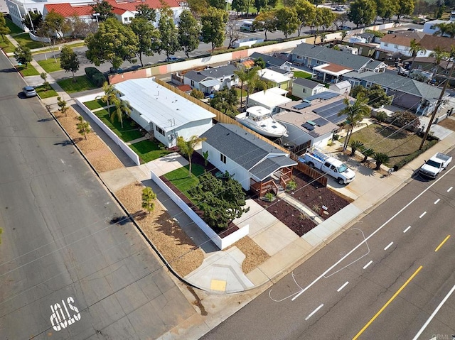 bird's eye view with a residential view