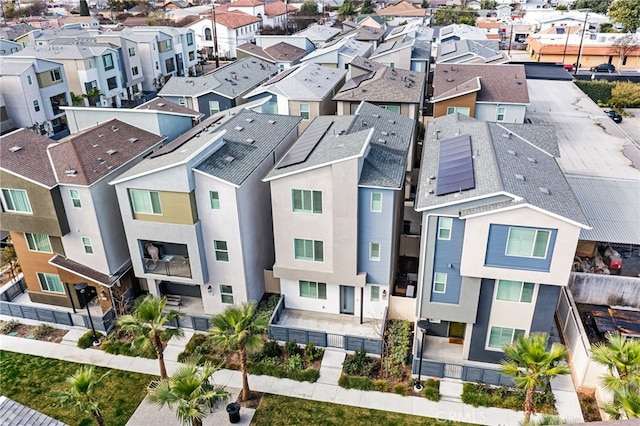 bird's eye view with a residential view