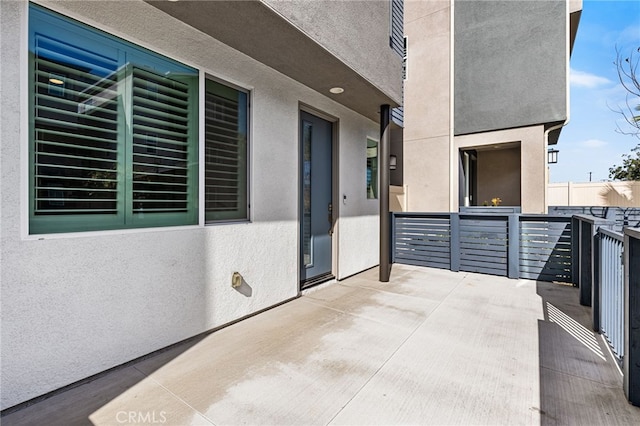 view of patio / terrace featuring a balcony