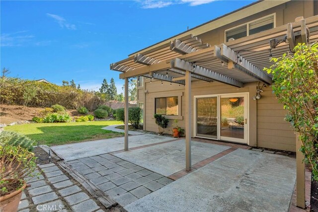 view of patio with a pergola