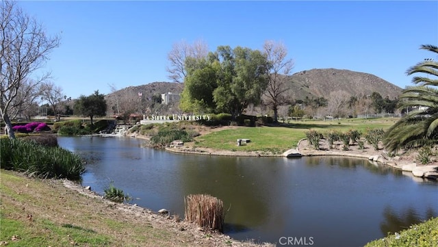 property view of water with a mountain view