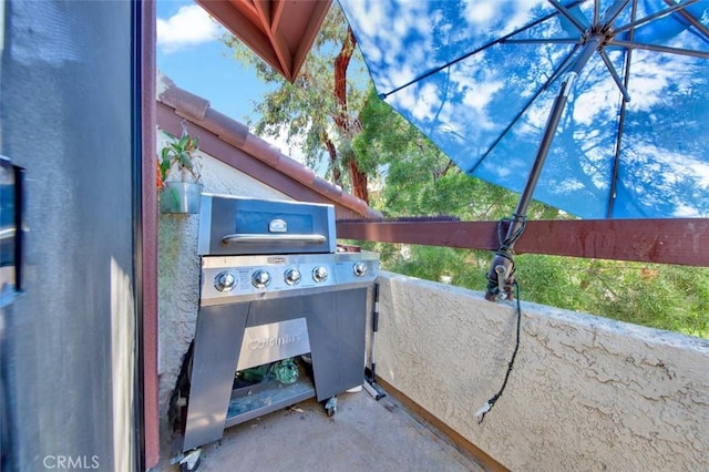 view of patio featuring area for grilling