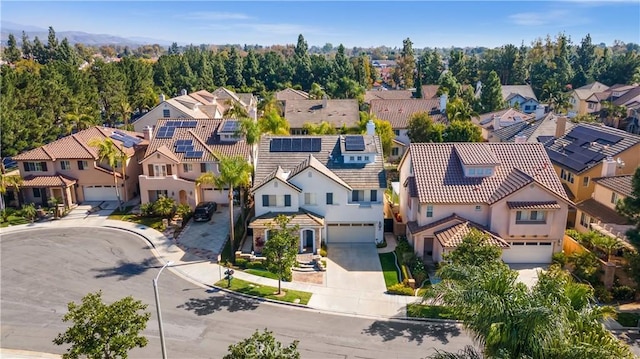 aerial view with a residential view