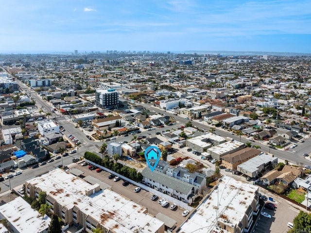 bird's eye view featuring a city view