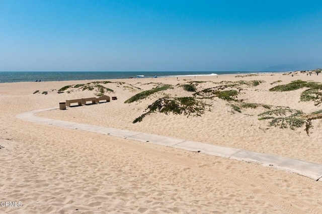 water view featuring a view of the beach