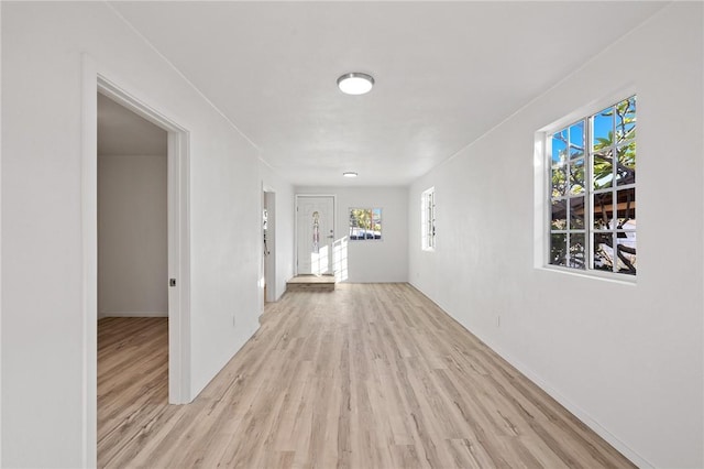 interior space featuring light wood finished floors