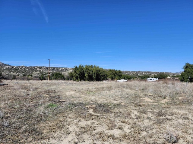 view of yard with a rural view