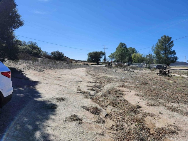 view of street with a rural view