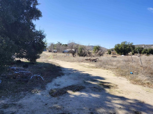 view of street with a rural view