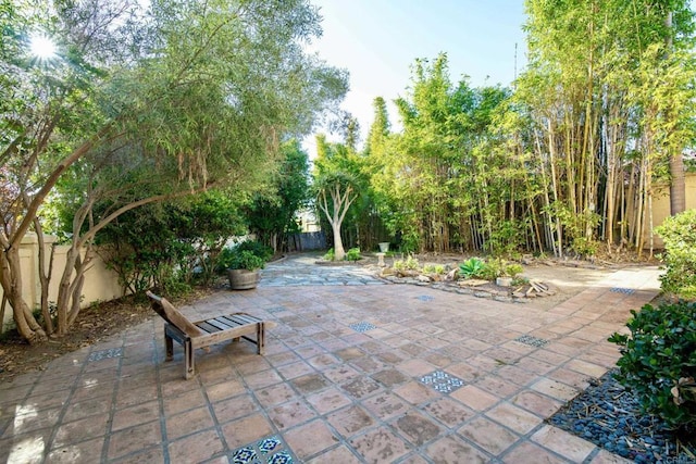 view of patio with fence