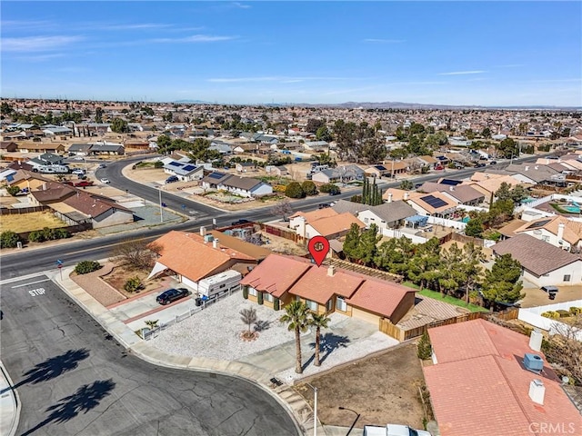 aerial view featuring a residential view