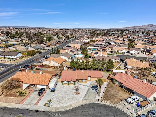 aerial view featuring a residential view