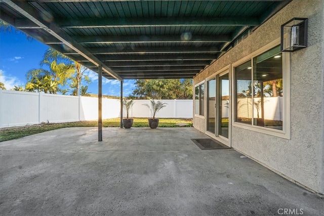 view of patio / terrace featuring a fenced backyard