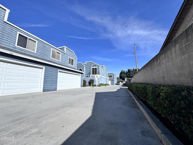 view of road with a residential view