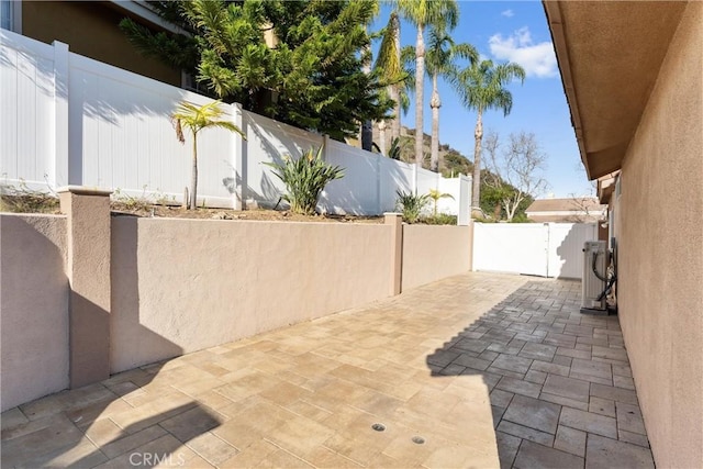 view of patio / terrace with a fenced backyard