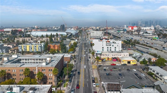 bird's eye view featuring a city view