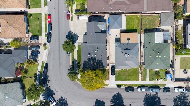 bird's eye view with a residential view