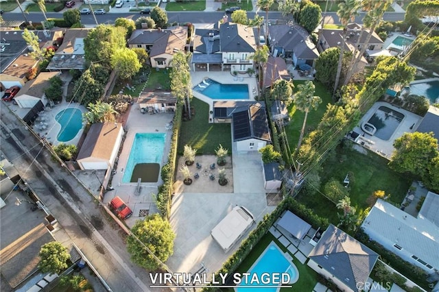 birds eye view of property featuring a residential view
