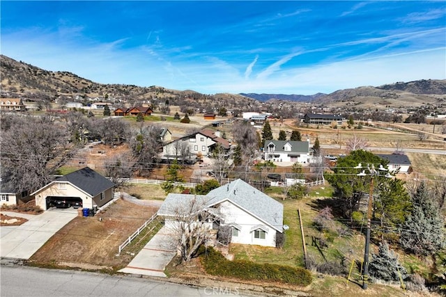 21013 Carriage Dr, Tehachapi, CA 93561 - birds eye view of property with a residential view and a mountain view