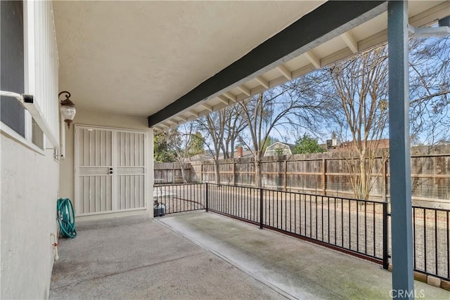 view of patio / terrace with a fenced backyard