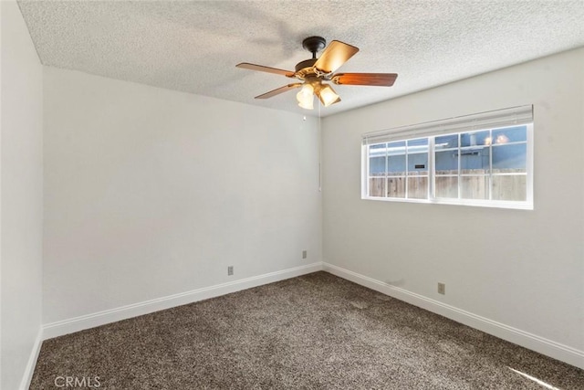 2655 Marseille Way, Stockton, CA 95209 - carpeted empty room featuring a ceiling fan, a textured ceiling, and baseboards