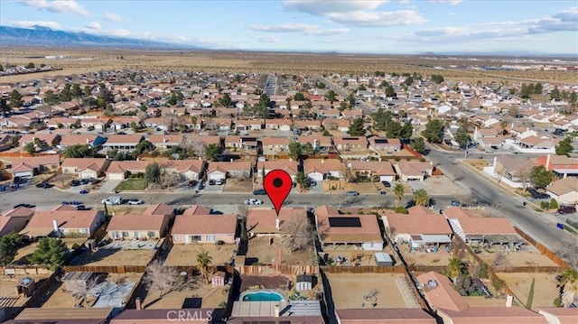 aerial view featuring a residential view