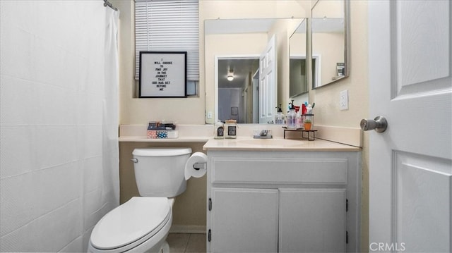 full bath with vanity and toilet