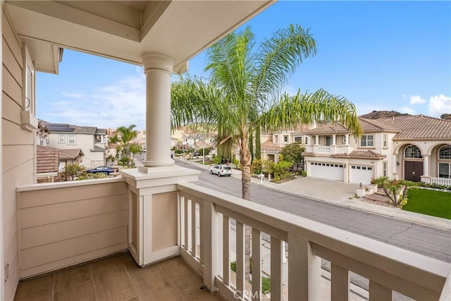 balcony with a residential view