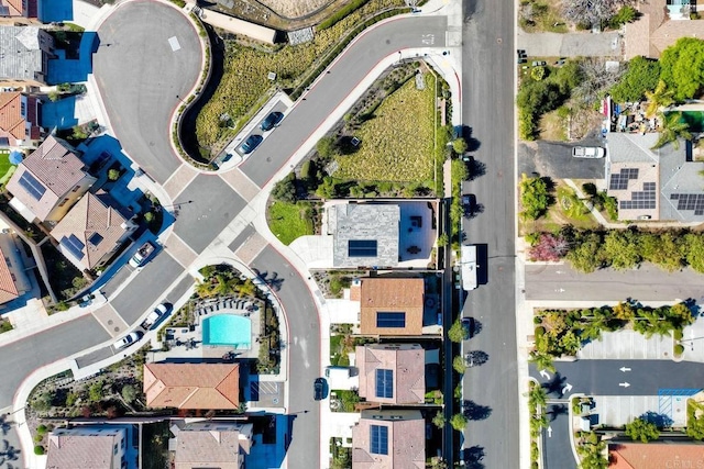 drone / aerial view with a residential view