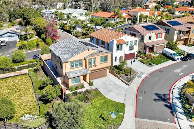 bird's eye view with a residential view