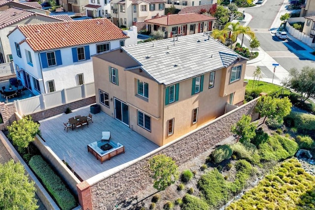 drone / aerial view with a residential view