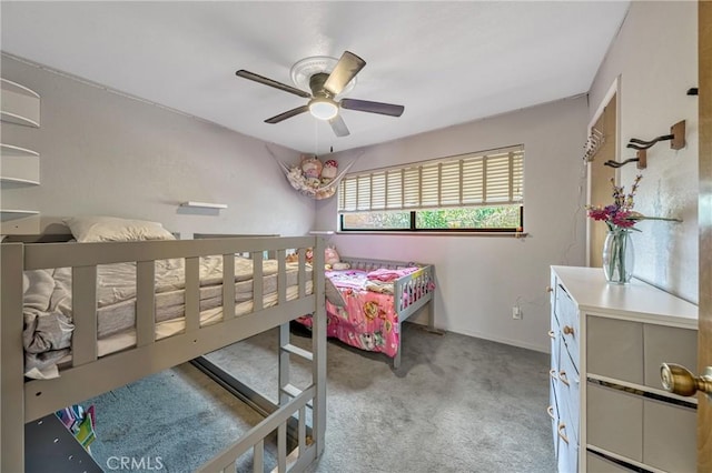 18945 Timber Point Rd, Hidden Valley Lake, CA 95467 - bedroom featuring ceiling fan, carpet, and baseboards