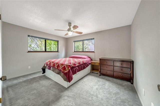 18945 Timber Point Rd, Hidden Valley Lake, CA 95467 - carpeted bedroom featuring a ceiling fan and baseboards