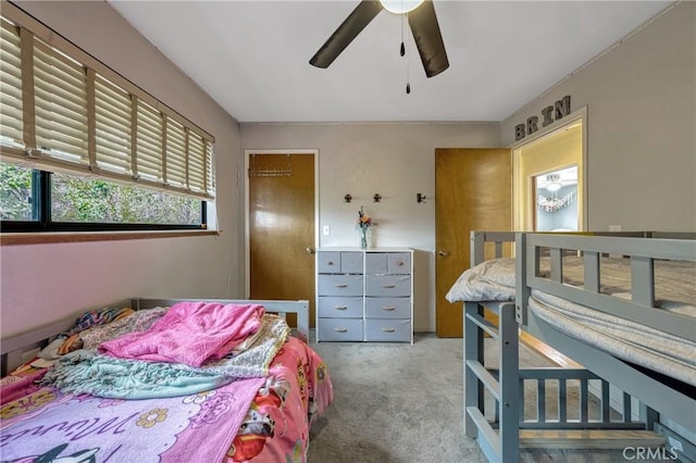 18945 Timber Point Rd, Hidden Valley Lake, CA 95467 - bedroom featuring a ceiling fan and carpet floors