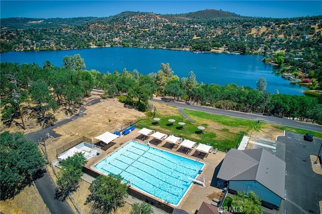 18945 Timber Point Rd, Hidden Valley Lake, CA 95467 - birds eye view of property featuring a water and mountain view
