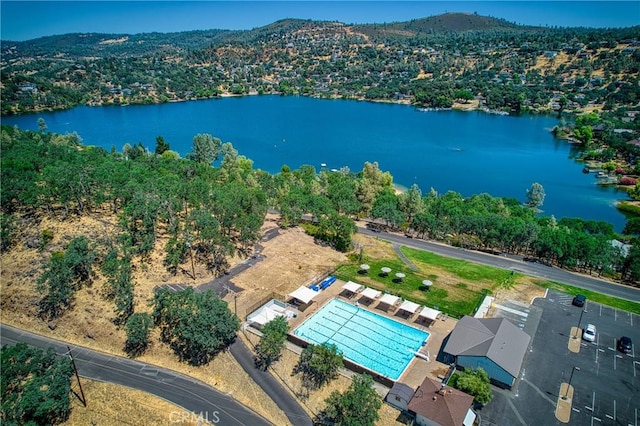 18945 Timber Point Rd, Hidden Valley Lake, CA 95467 - aerial view with a water and mountain view