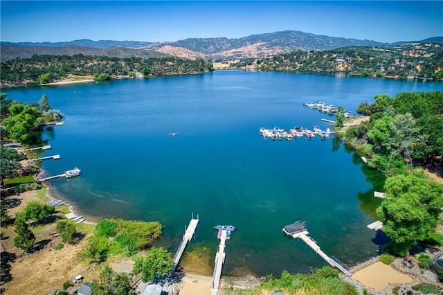 18945 Timber Point Rd, Hidden Valley Lake, CA 95467 - aerial view with a water and mountain view