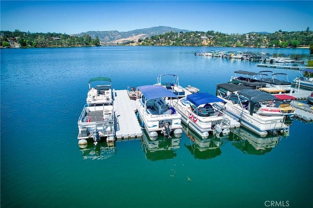18945 Timber Point Rd, Hidden Valley Lake, CA 95467 - dock area featuring a water and mountain view