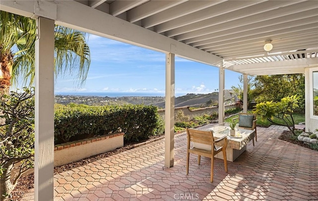 view of patio with outdoor dining area