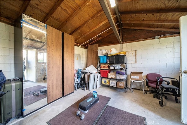 view of storage room