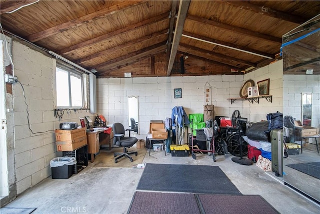 view of storage area