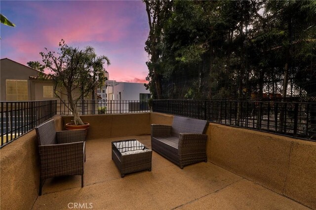 view of patio featuring an outdoor hangout area