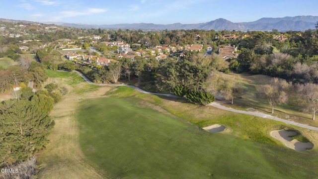 aerial view featuring a mountain view