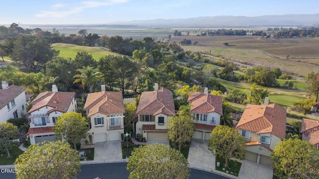 aerial view with a residential view and a mountain view