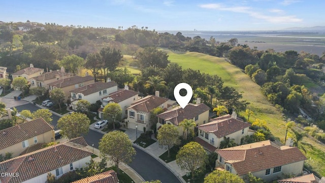 bird's eye view with a residential view