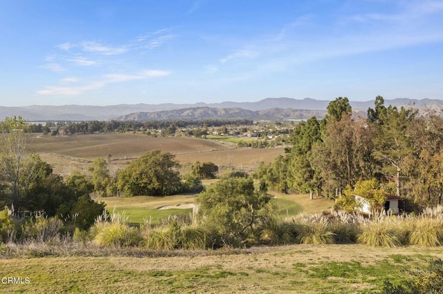 view of mountain feature featuring a rural view