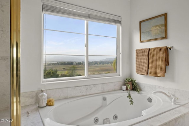 bathroom featuring a jetted tub