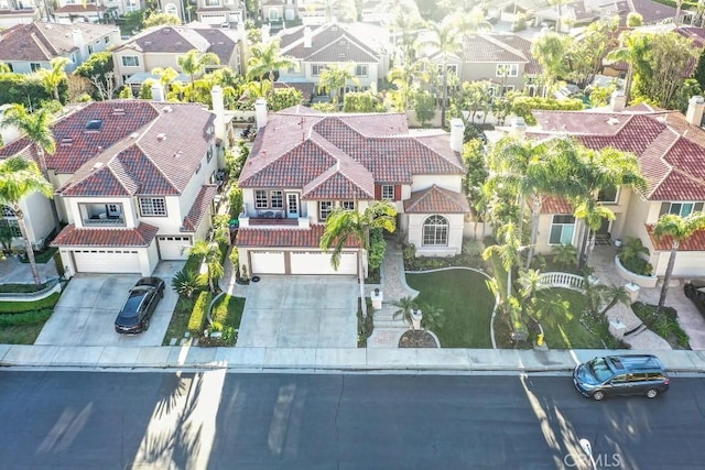 bird's eye view with a residential view