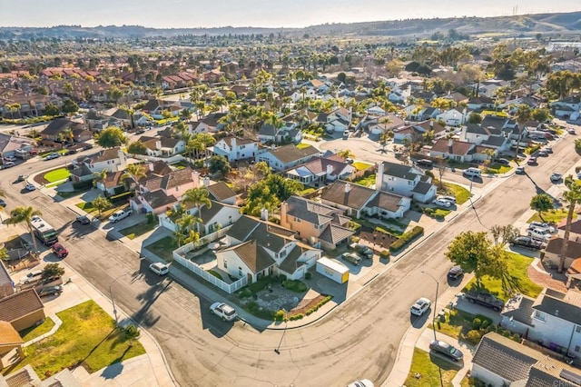 drone / aerial view with a residential view