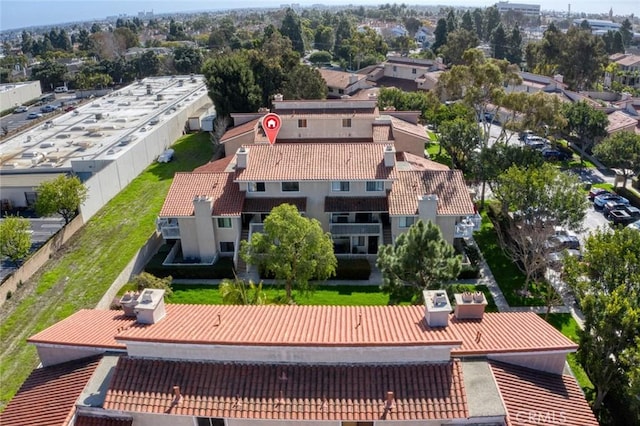 aerial view featuring a residential view